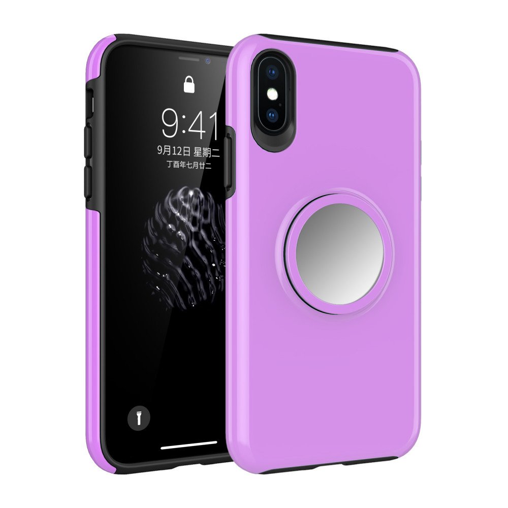 Wholesale iPhone Xr Glossy Pop Up Hybrid Case with Metal